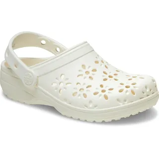 Crocs Classic Floral Cut Out Clog K Clog, Chalk, 37/38