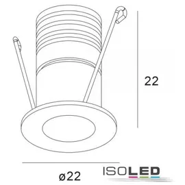 ISOLED LED Einbauleuchte MiniAMP 1 rund weiß