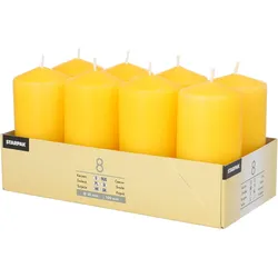 PAPSTAR Stumpenkerzen 10 cm goldgelb