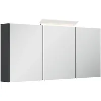Posseik Spiegelschrank inkl. Design LED-Lampe u. Glasböden 140 cm