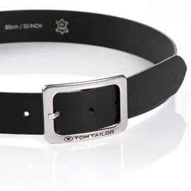 Tom Tailor Damengürtel Leder 4 cm schwarz 100