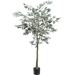 Kunstbaum CREATIV GREEN "Olive", grün, H:150cm, Kunststoff, Kunstpflanzen, mit detailgetreuer Gestaltung