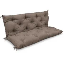 Beautissu Bankauflage 100 x 50 x 50 cm Taupe 1 St.