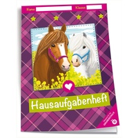 Trötsch Verlag Hausaufgabenheft - Grundschule, Pferde, mit Umschlag