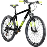 Galano GA260 26 Zoll Mountainbike Hardtail MTB Fahrrad 21 Gang Mountain Bike (schwarz/grün, 46 cm)