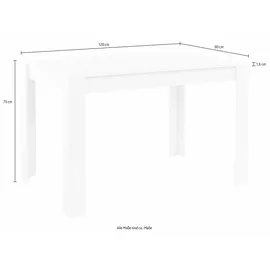 OTTO home INOSIGN Essgruppe, (Set, 5-tlg), mit Esstisch 120 cm breit( Weiß/Grau)