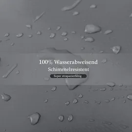 Woltu Wasserdichte Plane Dunkelgrau 4x6 m