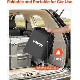 Vevor VVEVOR Gepäckträgertasche für Anhängerkupplung aus wasserdichtes 840D-PVC (0,453 m3), Gepäcktasche zur Aufbewahrung auf der Ladefläche von Lkws mit verstärkten Gurten für PKW SUVs Vans Schwarz