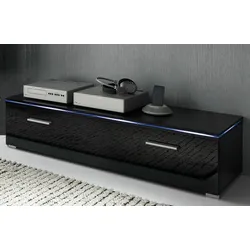 Lowboard HÖLTKEMEYER "Show TV-Board, TV-Schrank", schwarz, B:120cm H:31cm T:40cm, Sideboards, Breite 120 oder 180 cm