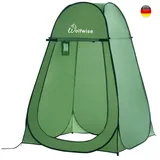 Pop-Up Duschzelt 1,9m Schwarz UV-Schutz Wasserfest