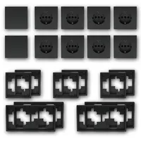 McPower Schalter und Steckdosen Set Shallow "Standard", 20-teilig Klemmanschluss,