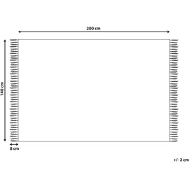Beliani Outdoorteppich Yavu Gelb 140 x 200 cm
