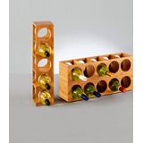 Zeller Present Weinregal »Bamboo«, für bis zu 5 Weinflaschen geeignet, beige