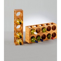 Zeller Present Weinregal »Bamboo«, für bis zu 5 Weinflaschen geeignet, beige