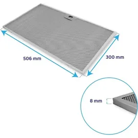 Allspares Metallfilter Fettfilter 506x300x8mm