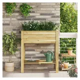 vidaXL Hochbeet Gartenpflanzenständer 85 x 46 x 94 cm Braun