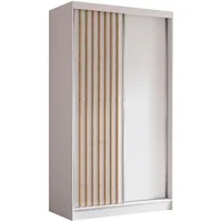 Altdecor Kleiderschrank, Weiß, Eiche Artisan, Holzwerkstoff, 120x216x61 cm, Schlafzimmer,