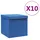 vidaXL Aufbewahrungsbox 28 x 28 x 28 cm 10-tlg. blau