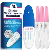 4 Stücke Schwangerschaftstest zur Schnellen Erkennung,Ein Blauer und Drei Rosa Frühschwangerschaftstest,Blauer kann wie viele Wochen schwanger anzeigen,Frühschwangerschaftstest für Frauen