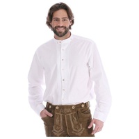Almsach Trachtenhemd Trachtenhemd Klassiker BARDO Stehkragen weiss (Reg S
