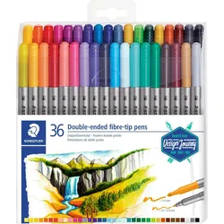 STAEDTLER Doppelfasermaler Twin-tip pen VE=6x36 Farben