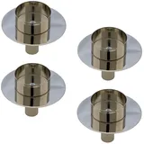Spetebo Flaschen Teelichthalter Silber 4er Set 7,5 cm