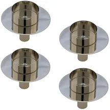 Spetebo Flaschen Teelichthalter Silber 4er Set 7,5 cm