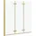 vidaXL Duschwand Faltbar 130 x 138 cm Gold ESG-Glas