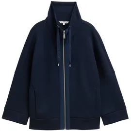 Tom Tailor regular Fit Sweatjacke mit Viskose-Anteil, Dunkelblau, XXL