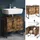 Vicco Waschbeckenunterschrank Fyrk 60 x 60 cm Braun/Schwarz