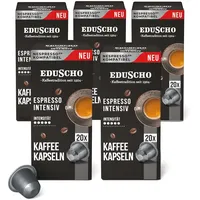 Tchibo Eduscho Espresso Kaffeekapseln, 100 Stück, kompatibel mit Nespresso