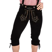 Maddox Trachtenlederhose Kniebundlederhose - KORBINIAN - schwarz schwarz 60
