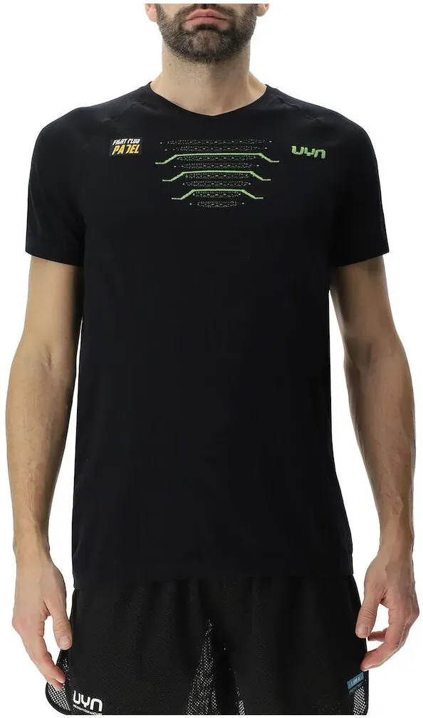 Uyn MAN Padel Candela Winged Shirt Short Sleeves black onix/lime (B995) L