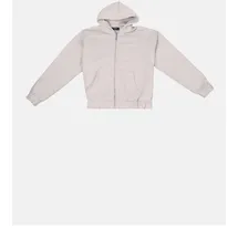 dropsize HEAVY OVERSIZE EMBO ZIPPER HOODIE Herren Grau M