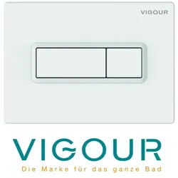 VIGOUR TEES WC-Betätigungsplatte für 2-Mengenspülung, weiß
