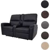 Mendler 2er Kinosessel HWC-K17 Kunstleder 157 x 102 x 0 cm Schwarz mit Relax-Funktion
