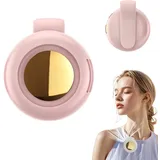 Clip Ventilator Klein, Tragbarer Mini Ventilator Leise, 2025 Neu Handventilator Akku Aufladbar, Hüftventilator Nackenventilator mit 3 Geschwindigkeiten für Außenbereich, auf Reisen und im Büro (Rosa)