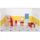 GoKi Puppenhaus-Möbel Badezimmer rot 51717