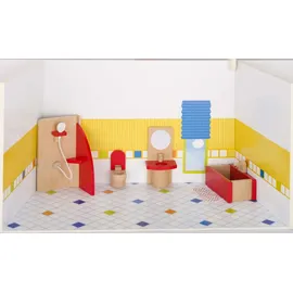 GoKi Puppenhaus-Möbel Badezimmer rot 51717
