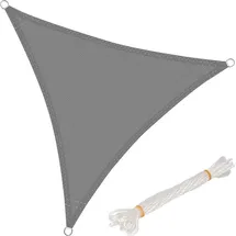 Woltu Sonnensegel Dreieck HDPE 500 x 500 x 500 cm Grau