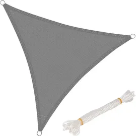 Woltu Sonnensegel Dreieck HDPE 500 x 500 x 500 cm Grau