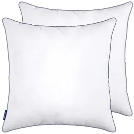 Gentle North Hochwertige Kopfkissen (80x80 cm groß) in Hotelqualität - 2er Set Flauschige, gut gefüllte Schlafkissen für Allergiker geeignet (Ökotex 100 Zertifiziert) - 60° Waschbar