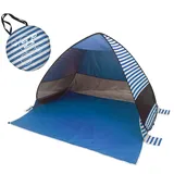 Auledio Strandmuschel Pop Up Zelt, Tragbar Extra Light Automatisches Strandzelt UPF 50+, Personen: 4, für 3-4 Personen Beach Zelt Familien Sonnenschutz Strand Camping blau