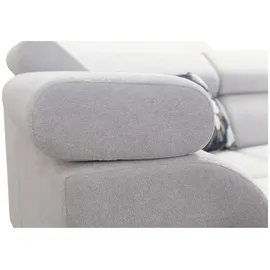 kaiser möbel Modernes Luxus-Ecksofa mit Schlaffunktion MELODY VII Tauro/Freya Graphit/Hellgrün Links