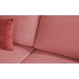 Max Schelling Eckcouch Mikrofaser 2-Sitzer Rosa