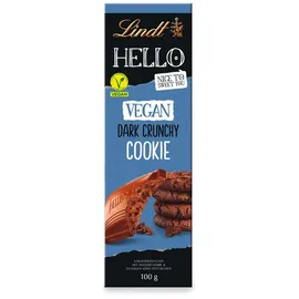 Lindt Hello Vegan Dark Crunchy Cookie Schokolade 100 g