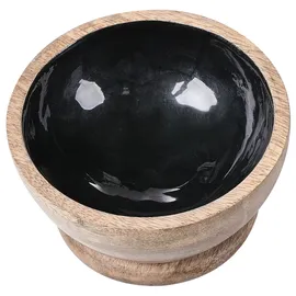 Beliani Mörser und Stößel QENA Mango Holz Braun/Schwarz