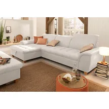 Home Affaire Ecksofa HOME AFFAIRE "Lyla fester Sitzkomfort, bequeme Armlehnen, Breite 279cm, L-Form", beige (natur), B:279cm H:81cm T:162cm, Sofas, Ecksofa, mit Recamiere, wahlweise mit Rückenfunktion und zusätzlich mit Bett