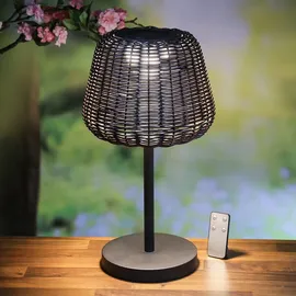 MARELIDA LED Garten Tischleuchte Braun