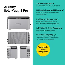 Jackery SolarVault 3 Pro 2,52 kWh